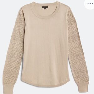 Pointelle Sleeve Shirt